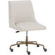 Halden Beige Linen Office Chair